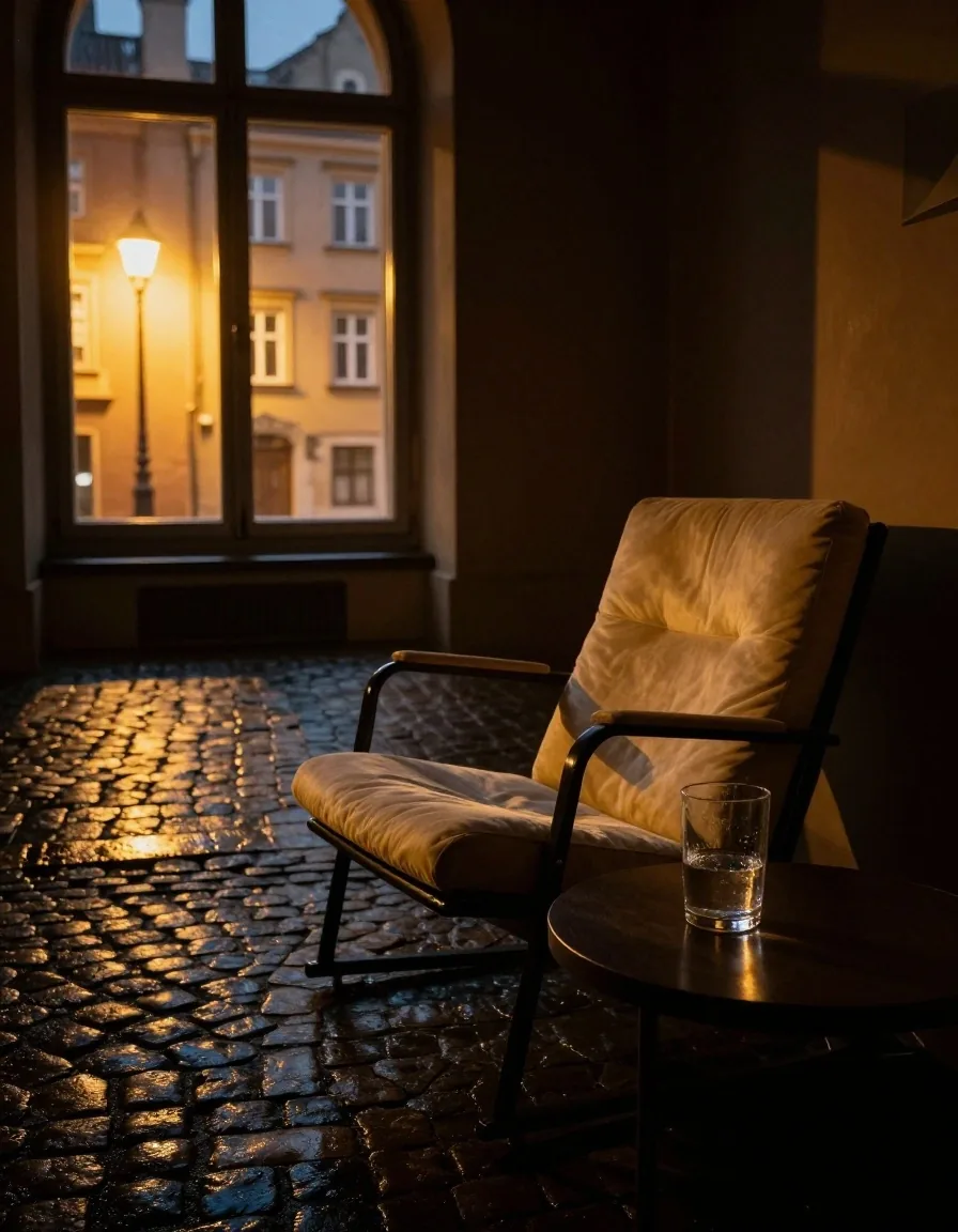 Wnętrze pokoju superior z widokiem na ul. Długą